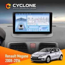 Штатна магнітола Renault Megane III 2008-2016 Cyclone 4x64, DSP, 4G, 2k
