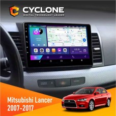 Штатна магнітола Mitsubishi Lancer X 2007-2017 AMP Rockford Cyclone 2x32, 4G, 2k
