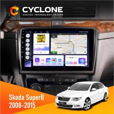 Штатна магнітола Skoda SuperB 2008-2015 Cyclone 4x64, DSP, 2k