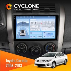 Штатна магнітола Toyota Corolla 2006-2013 Cyclone 4x64, DSP, 4G, 2k