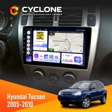 Штатна магнітола Hyundai Tucson 2005-2010 Black Cyclone C10-004 4x64, DSP, 2k