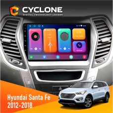 Штатна магнітола Hyundai Santa Fe 2012-2018 CAN Cyclone 2x32