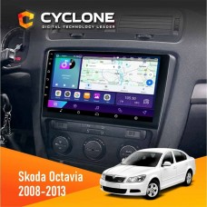 Штатна магнітола Skoda Octavia A5 2008-2013 Black Cyclone 2x32, 4G, 2k