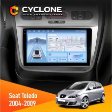 Штатна магнітола Seat Toledo 2004-2009 Cyclone 4x64, DSP, 4G, 2k