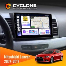 Штатна магнітола Mitsubishi Lancer X 2007-2017 Cyclone 4x64, DSP, 2k