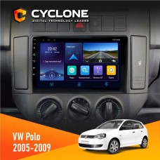 Штатна магнітола Volkswagen Polo 2005-2009 Cyclone 4x64, DSP, DVR