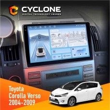 Штатна магнітола Toyota Corolla Verso 2004-2009 Cyclone 4x64, DSP, 4G, 2k