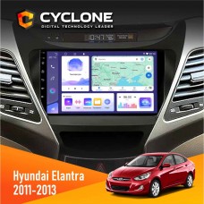 Штатна магнітола Hyundai Elantra 2011-2013 Cyclone 4x64, DSP