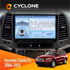 Штатна магнітола Hyundai Santa Fe 2006-2012 Cyclone 4x64, DSP, 4G, 2k
