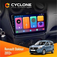 Штатна магнітола Renault Dokker, Sandero, Lodgy 2012+ (1 кнопка) Cyclone 2x32