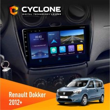 Штатна магнітола Renault Dokker, Sandero, Lodgy 2012+ Cyclone 4x64, DSP, DVR