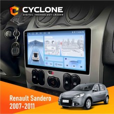 Штатна магнітола Renault Sandero 2007-2011 Cyclone 4x64, DSP, 4G, 2k