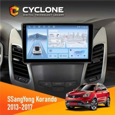 Штатна магнітола SsangYong Korando 2013-2017 Cyclone 4x64, DSP, 4G, 2k