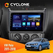 Штатна магнітола Volkswagen Polo 2011-2018 Cyclone 4x64, DSP, DVR