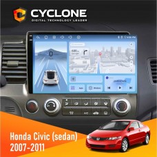Штатна магнітола Honda Civic 2007-2011 Cyclone 4x64, 4G, DSP, 2k