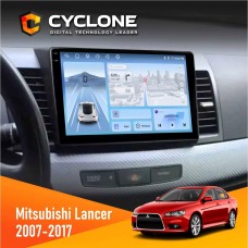 Штатна магнітола Mitsubishi Lancer X 2007-2017 AMP Rockford Cyclone 4x64, 4G, DSP, 2k