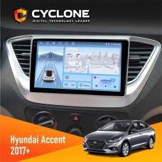 Штатна магнітола Hyundai Accent 2017+ Cyclone 4x64, DSP, 4G, 2k