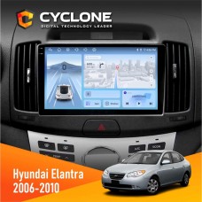 Штатна магнітола Hyundai Elantra 2006-2010 Cyclone 4x64, DSP, 4G, 2k