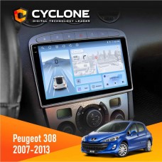 Штатна магнітола Peugeot 308 2007-2013 Silver Cyclone 4x64, DSP, 4G, 2k