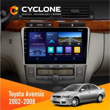Штатна магнітола Toyota Avensis 2002-2008 Cyclone 4x64, DSP, DVR