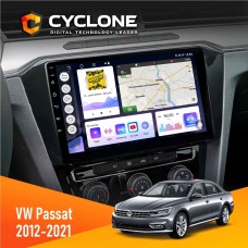 Штатна магнітола Volkswagen Passat 2012-2021 Cyclone 4x64, DSP, 2k