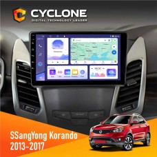 Штатна магнітола SsangYong Korando 2013-2017 Cyclone 4x64, DSP