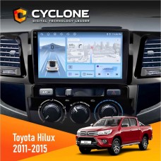 Штатна магнітола Toyota Fortuner, Hilux 2011-2015 Cyclone 4x64, DSP, 4G, 2k