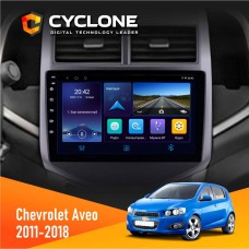 Штатна магнітола Chevrolet Aveo 2011-2018 Cyclone 4x64, DSP, DVR