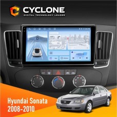 Штатна магнітола Hyundai Sonata 2008-2010 Cyclone 4x64, DSP, 4G, 2k