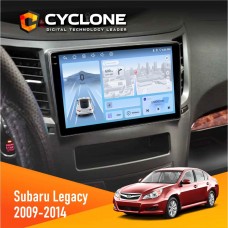 Штатна магнітола Subaru Legacy 2009-2014 Cyclone 4x64, DSP, 4G, 2k