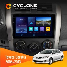 Штатна магнітола Toyota Corolla 2006-2013 Big frame Cyclone 4x64, DSP, DVR