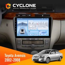 Штатна магнітола Toyota Avensis 2002-2008 Black Cyclone C9-012 4x64 DSP 4G