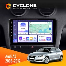 Штатна магнітола Audi A3 2003-2012 Cyclone 4x64, DSP