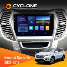 Штатна магнітола Hyundai Santa Fe 2012-2018 CAN Cyclone 4x64, DSP, DVR