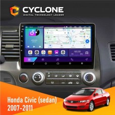 Штатна магнітола Honda Civic 2007-2011 Cyclone 2x32, 4G, 2k