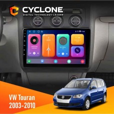 Штатна магнітола Volkswagen Touran 2003-2010 Black Climate Cyclone 2x32